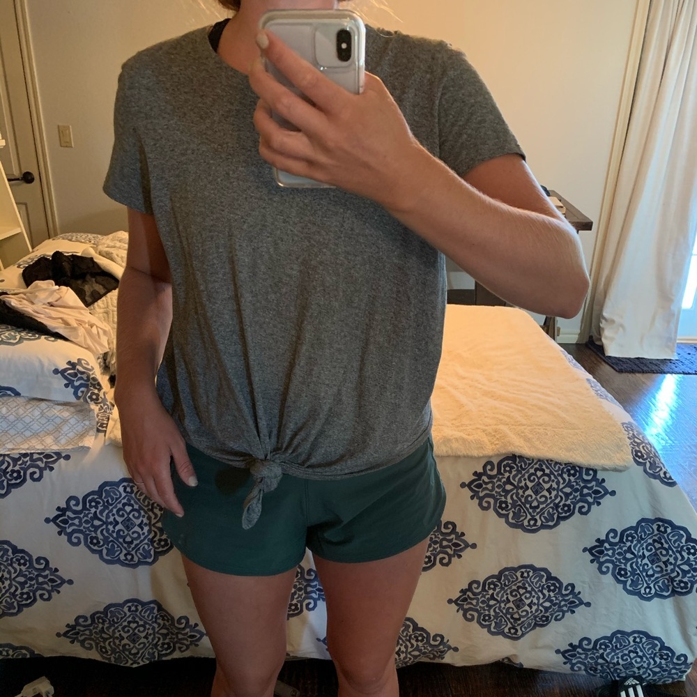 Madewell Gray tee with tie! So comfy!